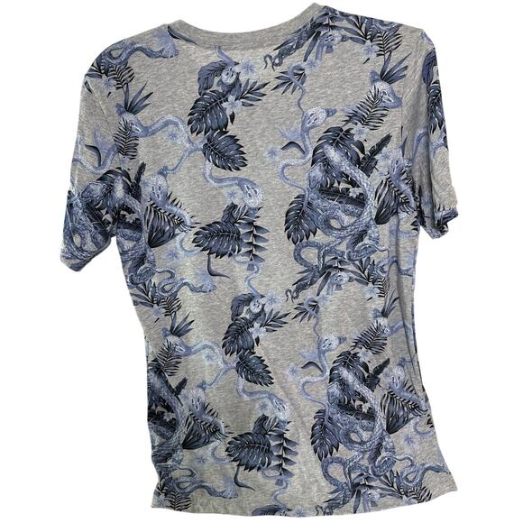 GEORGE Gray Floral Short Sleeve Crew Neck Tee Shirt Top Size Medium Lot of 3 - Picture 2 of 2